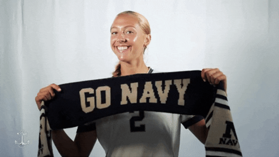 Go Navy Women's Soccer Team Cheering GIF