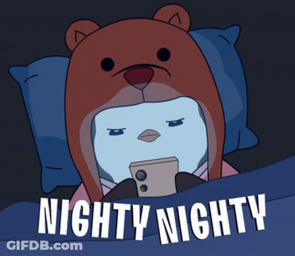 Go Night Night Pudgy Penguin Phone GIF