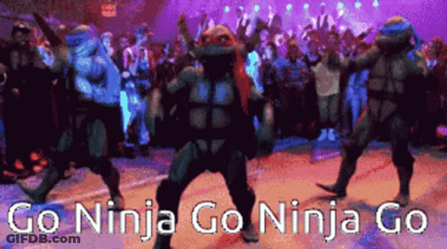 Go Ninja Go Turtles Dancing GIF