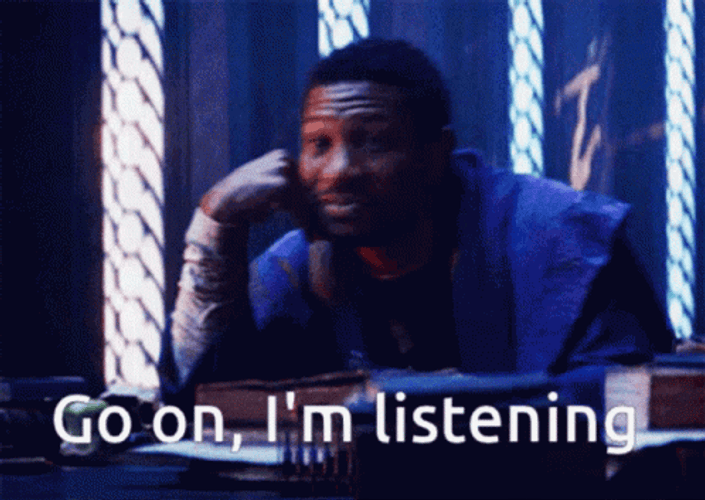 Go On Im Listening Jonathan Majors GIF