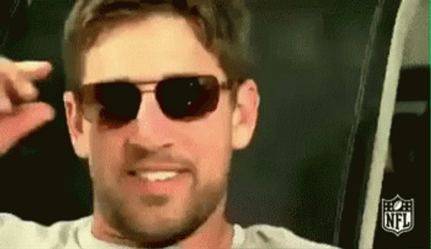 Go Pack Go Aaron Rodgers Wearing Sunglasses GIF