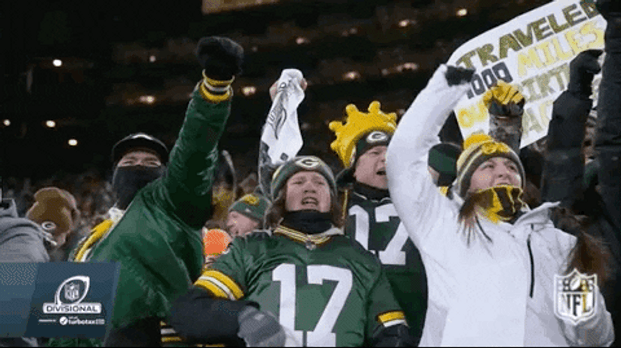 Go Pack Go Excited Green Bay Fans GIF