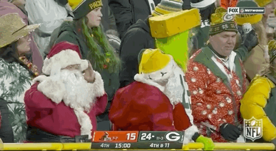 Go Pack Go Green Packers Santa Claus GIF