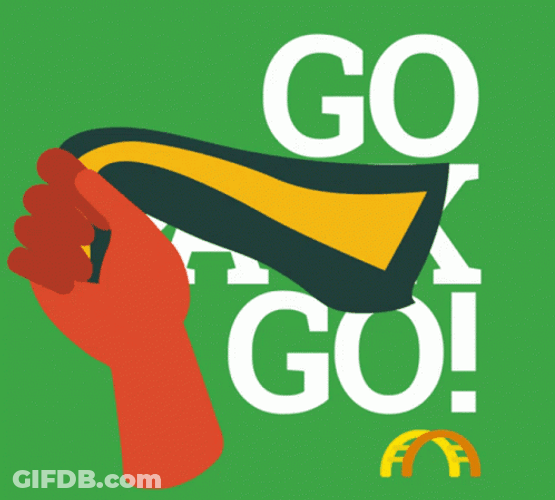 Go Packers Go Flag Waving Animation GIF