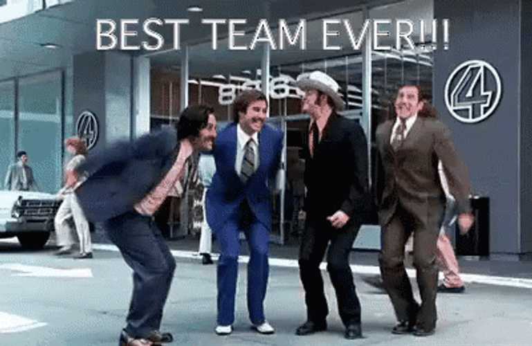 Go Team Best Team Ever Anchorman Jump GIF