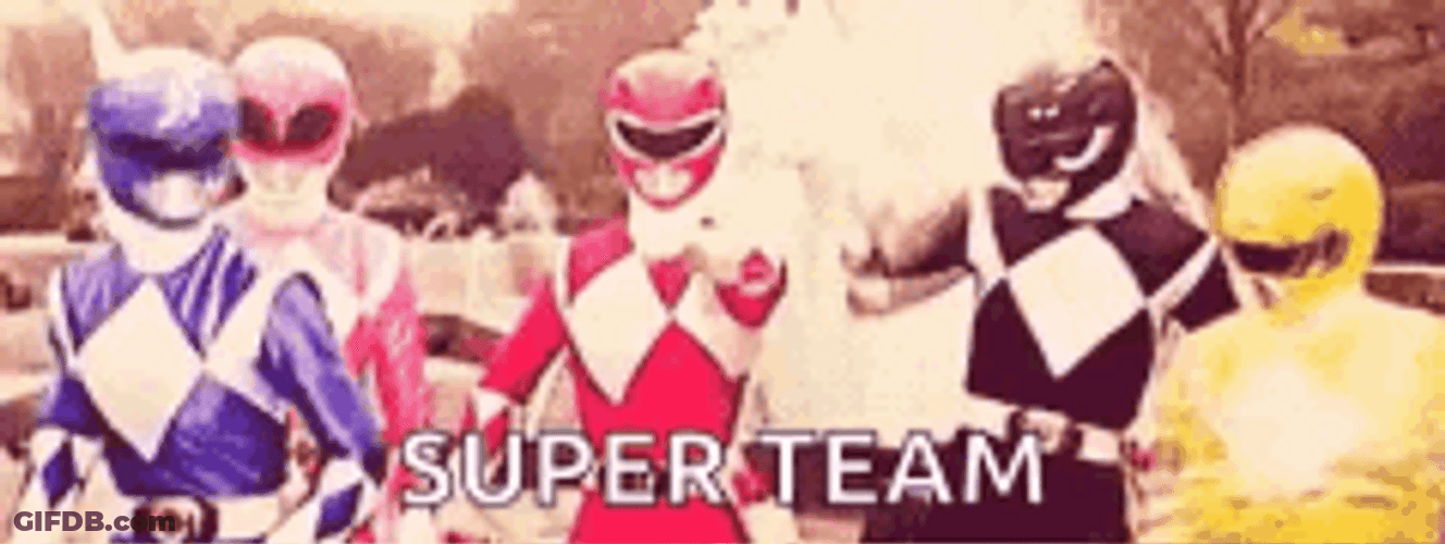 Go Team Super Team Power Rangers GIF