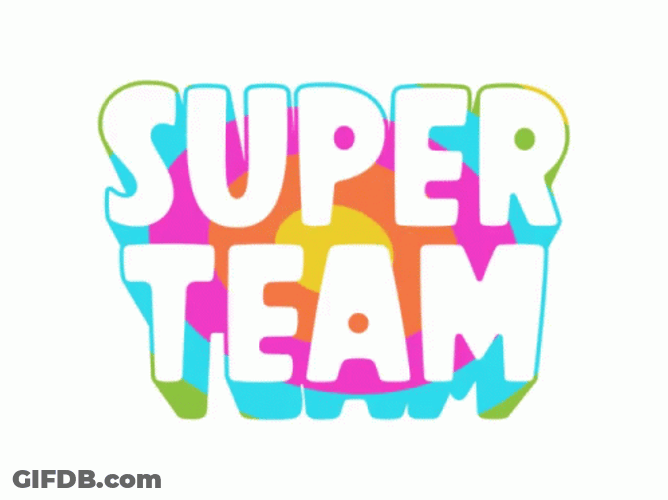 Go Team Super Team Rainbow GIF