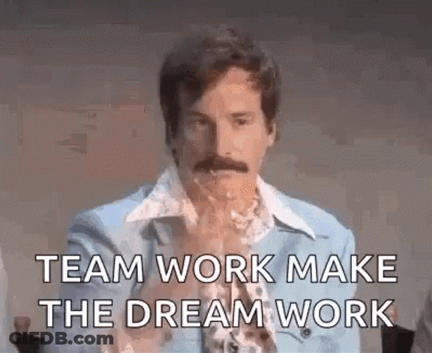 Go Team Work Make The Dream Work Confetti GIF