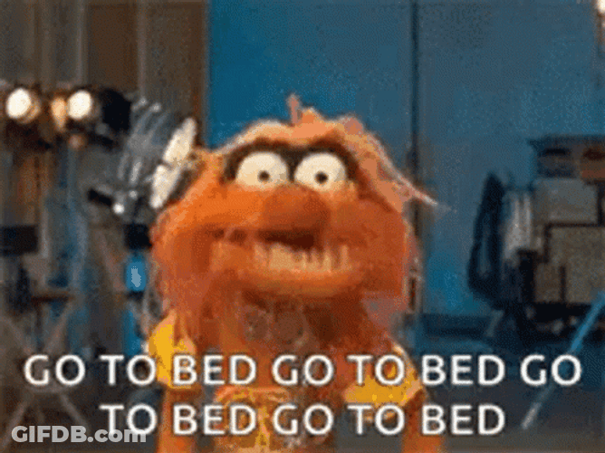 Go To Bed Mad Puppet GIF