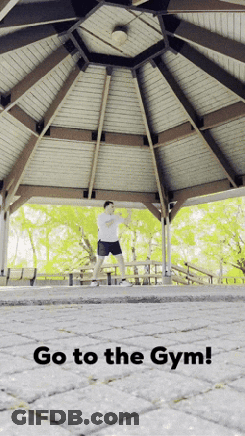 Go To The Gym Guy Kicks Air GIF