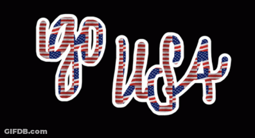 Go USA On Black Background GIF
