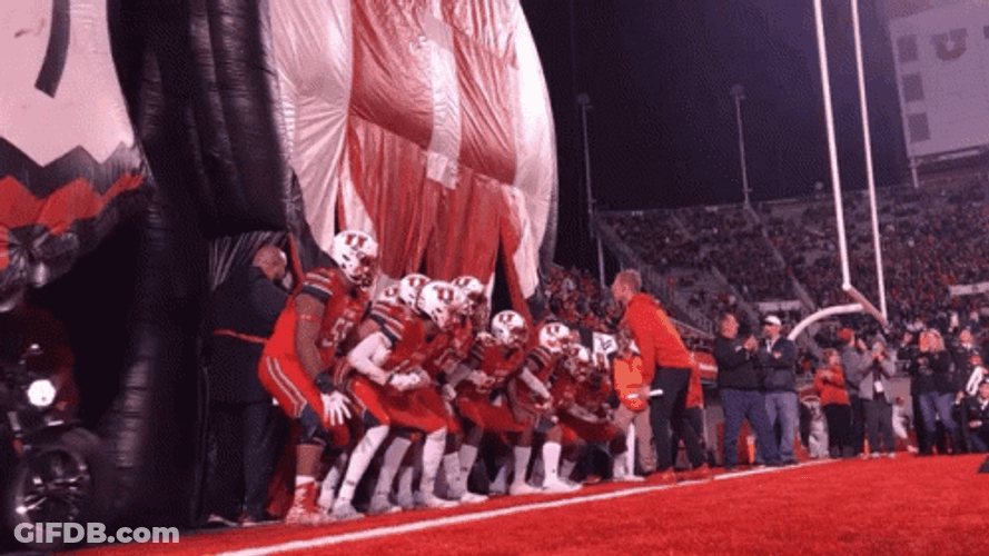 Go Utah Utes Team Speeding Into Arena GIF