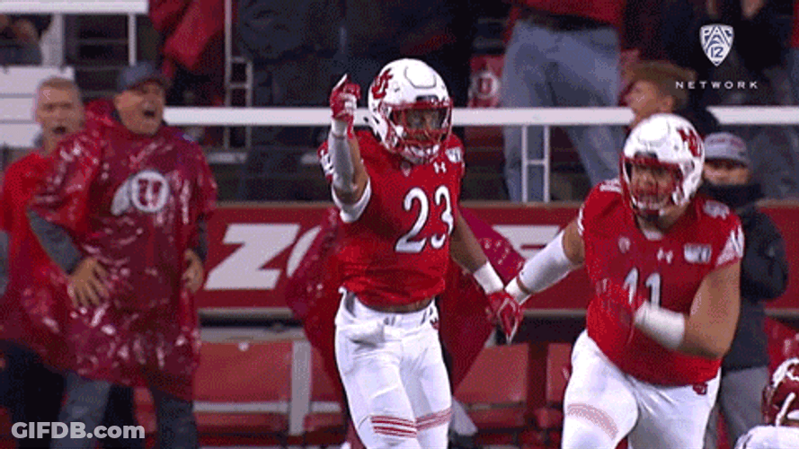Go Utes Excited Sprinting Jump GIF