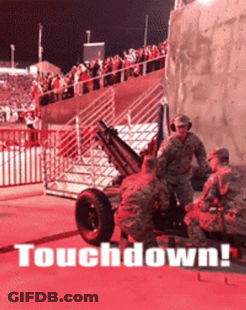 Go Utes Touch Down Cannon Fire GIF