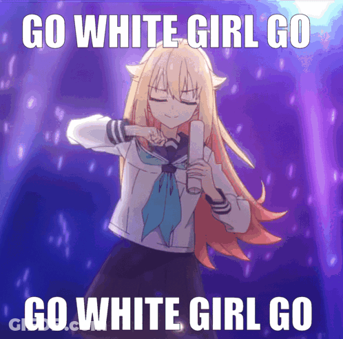 Go White Girl Go Text GIF