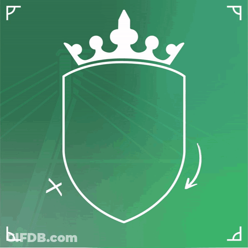 Goal With Crown On Green Background GIF