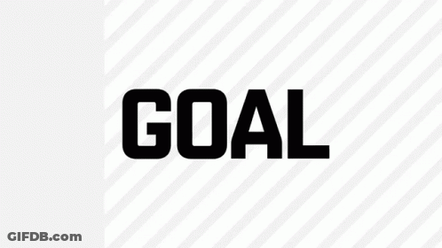 Goal Word On Black And White Striped Background GIF