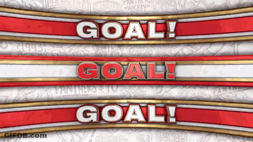 Goal Word On Red And White Banner GIF