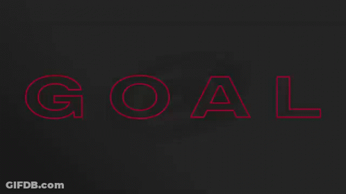 Goal Word On Red Background GIF