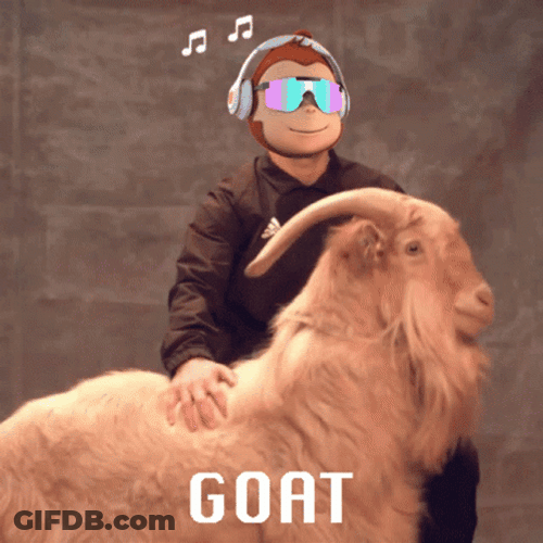 Goat And Lionel Messi With Monkey Head GIF