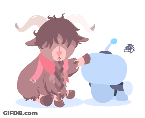 Goat And Robot Talking GIF