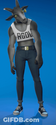 Goat In Crop Top Saying Rgol GIF