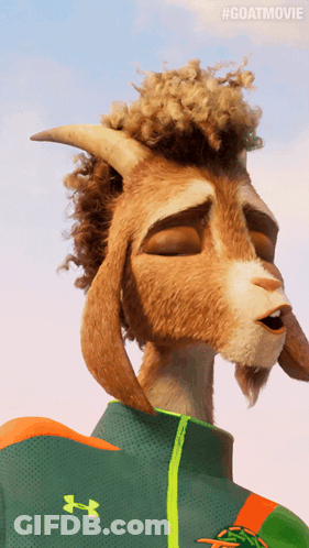 Goat In Green Under Armour Jacket Saying Goat GIF