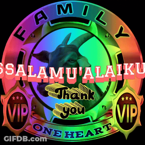 Goat In Rainbow Circle Family Salamu Alaiku Thank You One Heart GIF