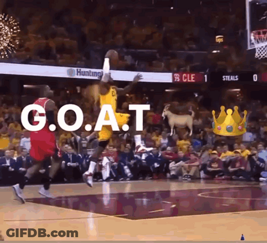 Goat James Winning Basketball Dunk GIF
