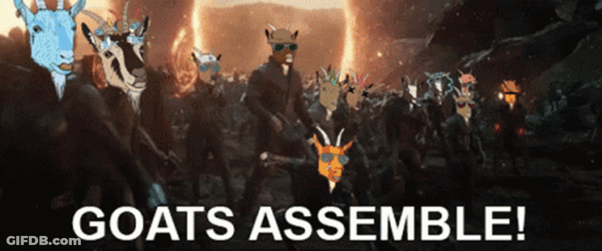 Goat Meme Assemble GIF