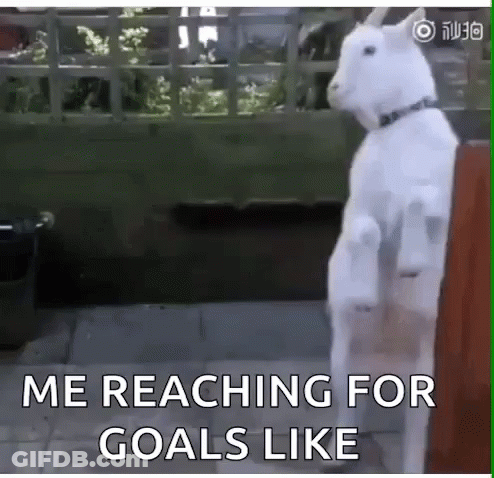 Goat Reaching For Goals GIF