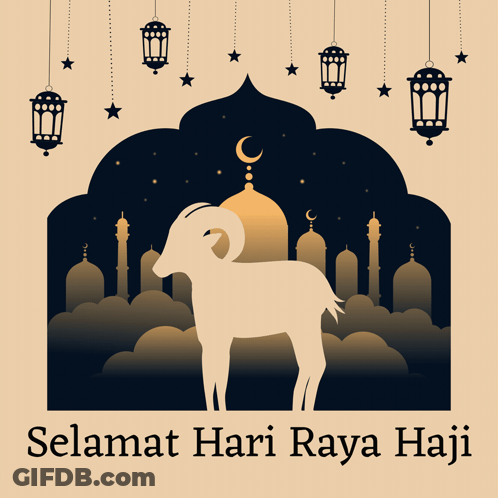 Goat Saying Selamat Hari Raya Haji GIF