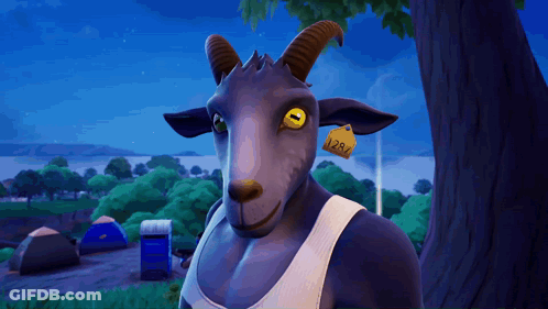 Goat With Ear Tag Saying J2RJ GIF