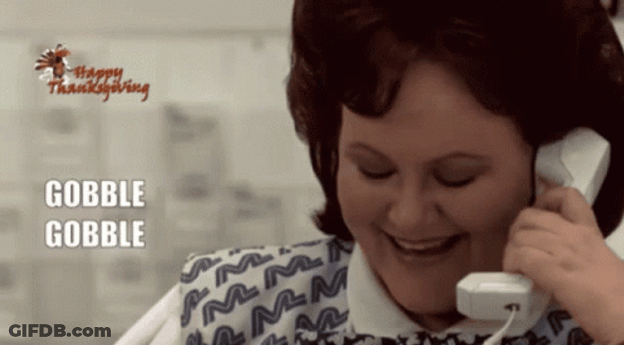Gobble Gobble Calling Happy Thanksgiving GIF