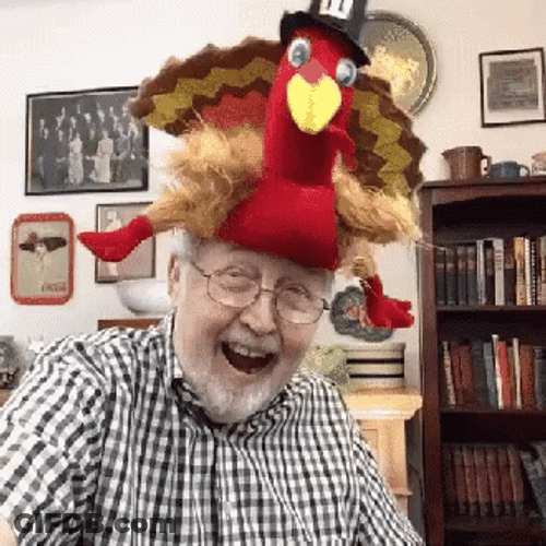 Gobble Gobble Turkey Hat GIF
