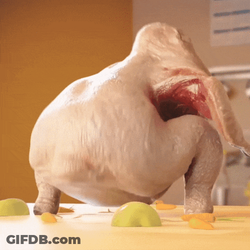 Gobble Uncooked Turkey Dancing GIF