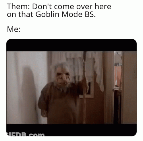Goblin Holding Stick Them : Don 'T Come Over Here GIF