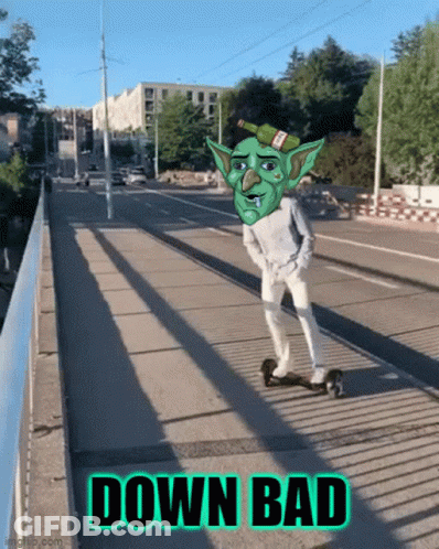 Goblin Riding Skateboard Down Bad GIF