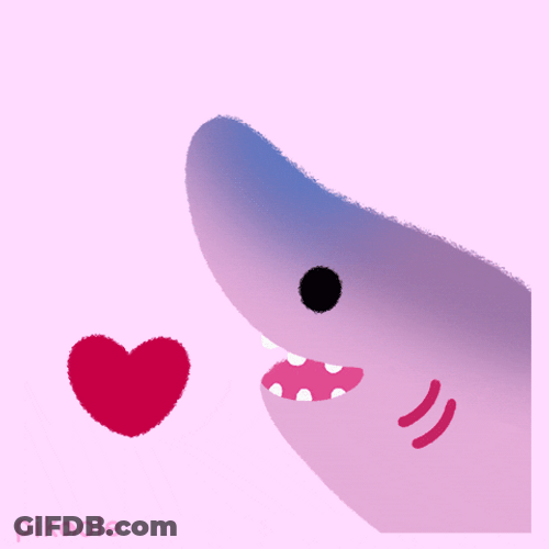 Goblin Shark Swallowing Cute Heart GIF