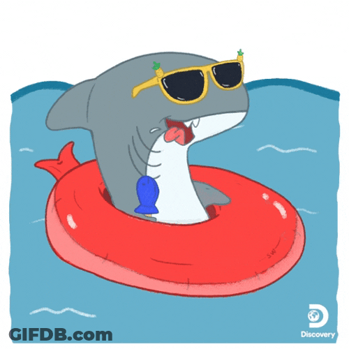Goblin Shark Wearing Red Lifebuoy GIF