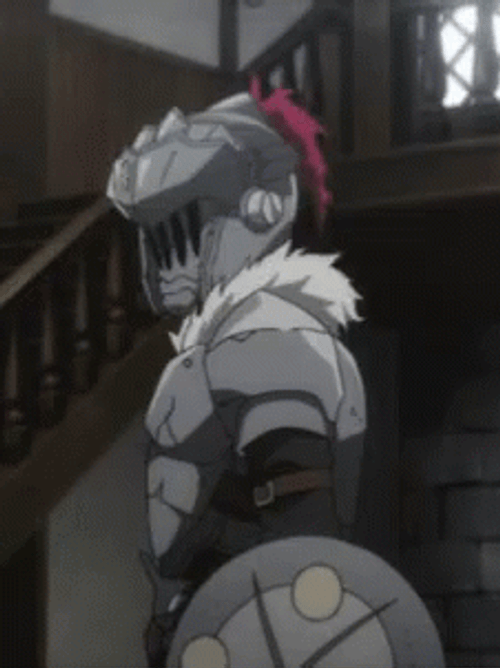 Goblin Slayer Shaking Head GIF