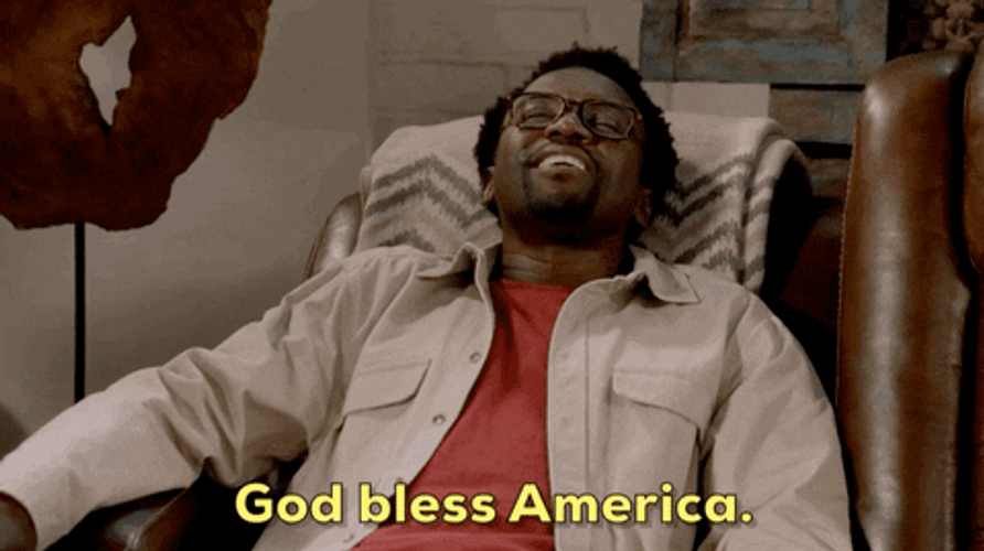 God Bless America Happy Man GIF