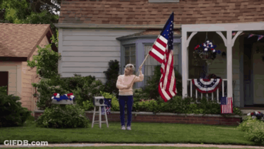 God Bless America Home Flag Waving GIF