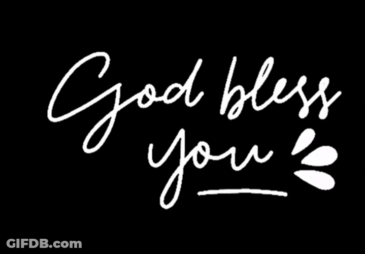God Bless You Aesthetic Animated Text GIF