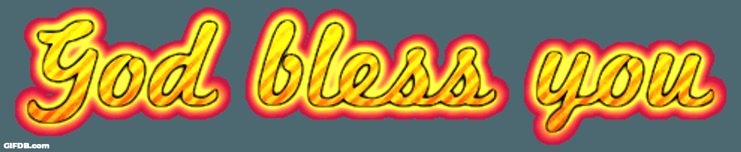 God Bless You Animated Text GIF