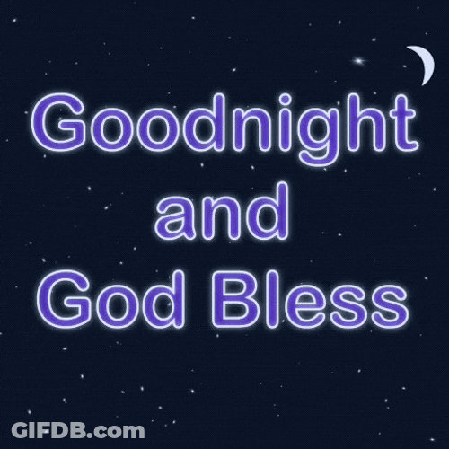 God Bless You Good Night Greeting GIF