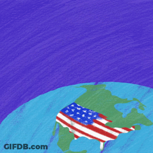 God Brown America Poster With American Flag GIF
