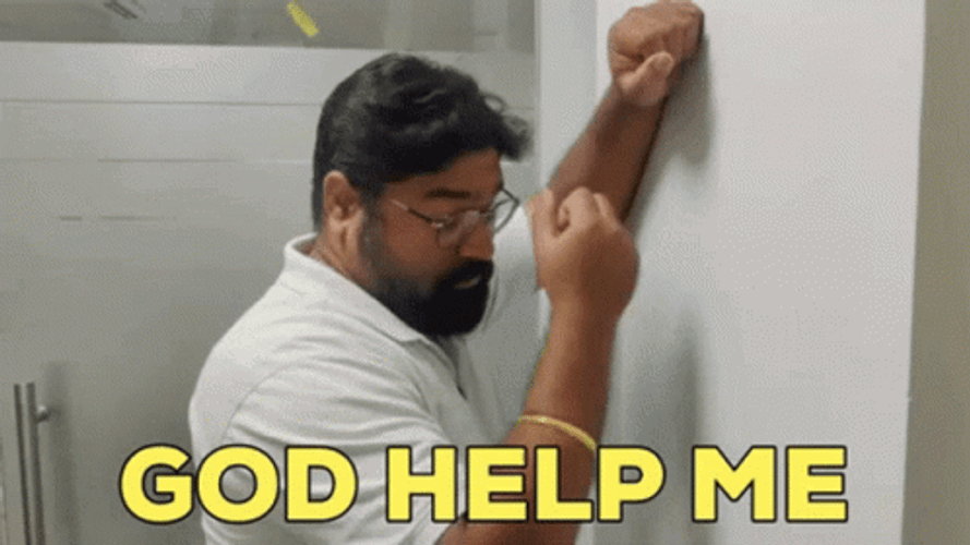 God Help Me Man Slams Wall GIF