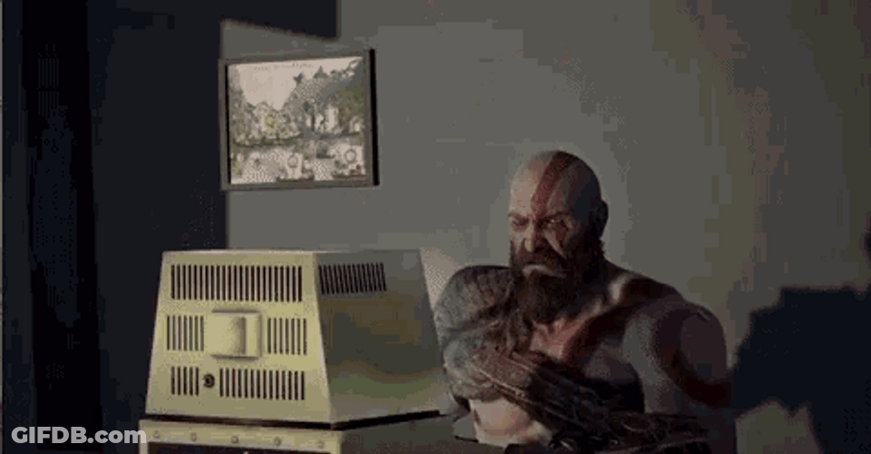 God Of War Mad Kratos Throw It Away GIF