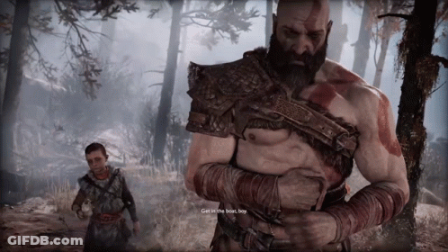 God Of War Scene With Boy GIF
